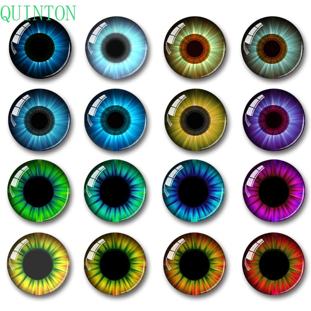 Mata Boneka QUINTON 20Pcs /Set Hewan Buatan Tangan Perhiasan Boneka Mainan Mata Palsu Cabochon DIY Toy Eyes