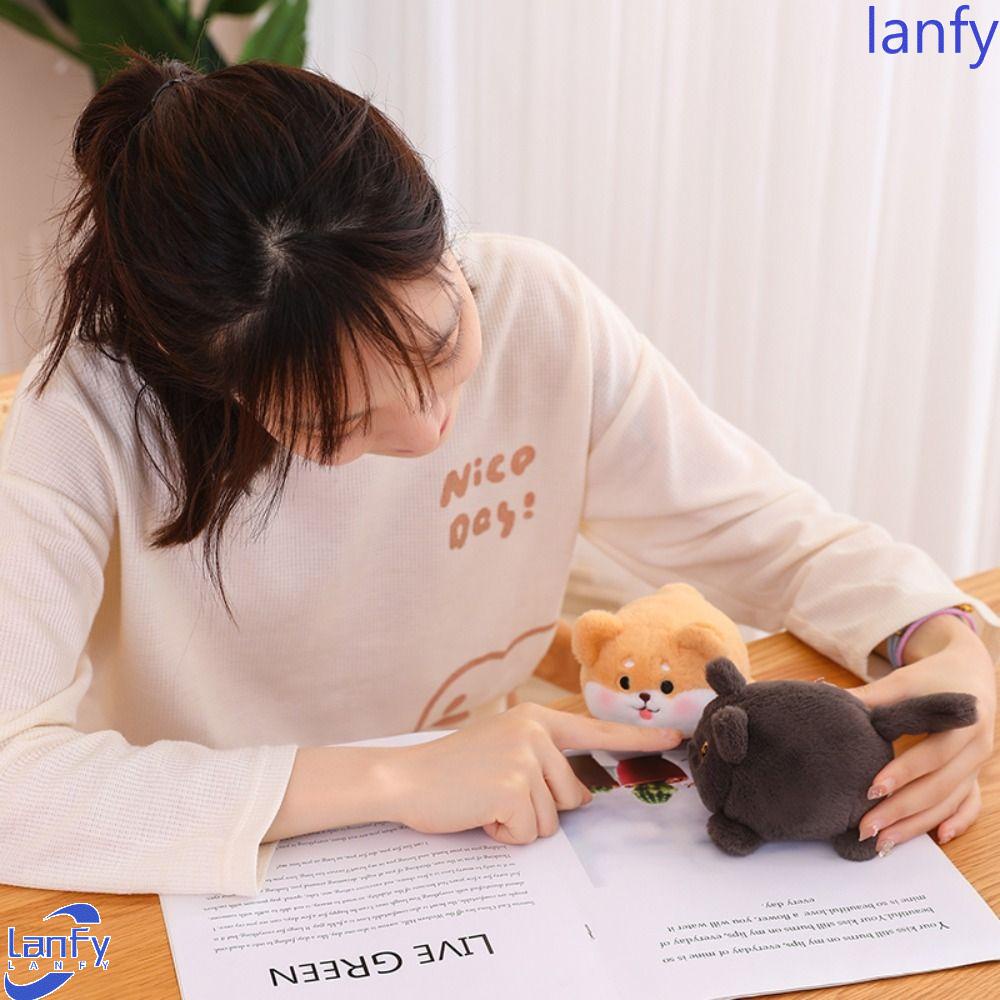 Lanfy Ekor Menggoyangkan Boneka Kucing Lembut 11cm Lucu Bergerak Dan Ayunan Tarik Tali Akan Bergerak Dan Ayunan Puppy Dog String Mainan Mewah