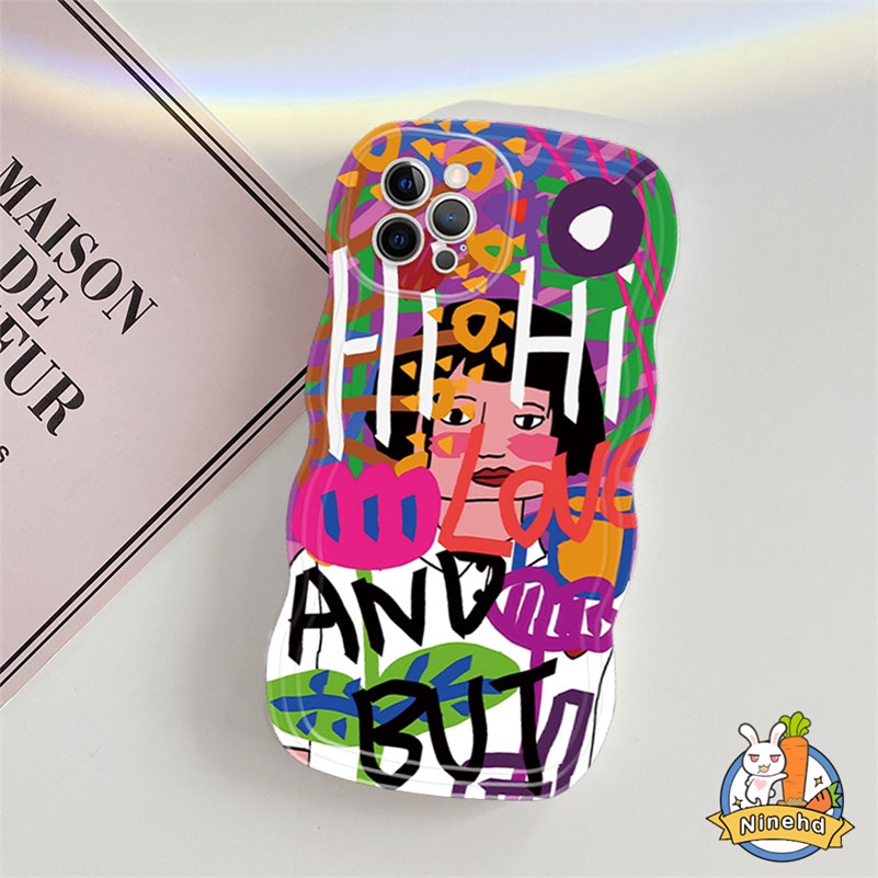 Huawei Y9 Prime 2019 Nova 7i Nova9 7 SE Pro Nova Y90 Y70 Plus 5T 4e 3i 3e Y7A Y9s P20 Pro P30Lite Honor 8X Kreatif Graffiti Kartun Splicing Casing Ponsel Wave Edge Soft Case Casing