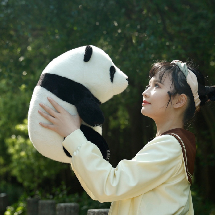 [IN Stock]40cm Indah Simulasi Panda Huahua Boneka Plush 5bulan Boneka Mewah Boneka Lembut Hidup Nyata Panda Mainan Mewah Ulang Tahun Natal Bayi Hadiah Mainan Untuk Anak-Anak