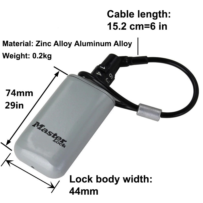 345 Master Lock 5408D Safe Lock Combination Portable Key Storage Box