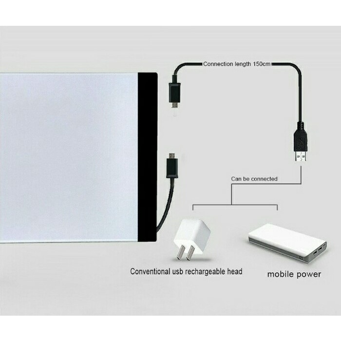 LED Drawing Tracing Stensil Board A4 Papan Jiplak Gambar Anak & Dewasa