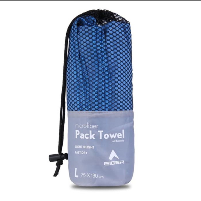 EIGER Original PACK TOWEL GREY L HANDUK KECIL adventure ANTI BAKTERI