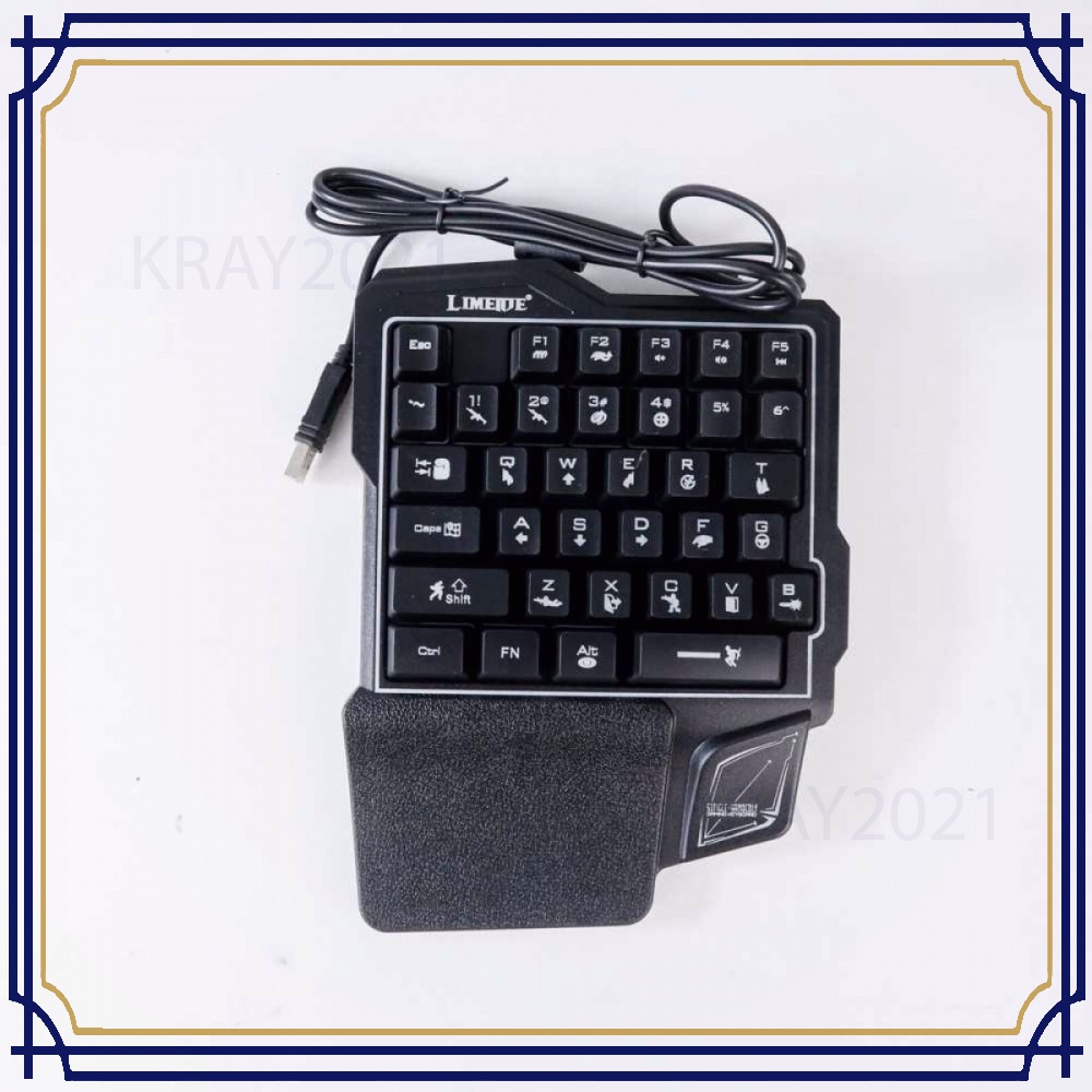 Single Hand Gaming Keyboard RGB 35 Keys KB006