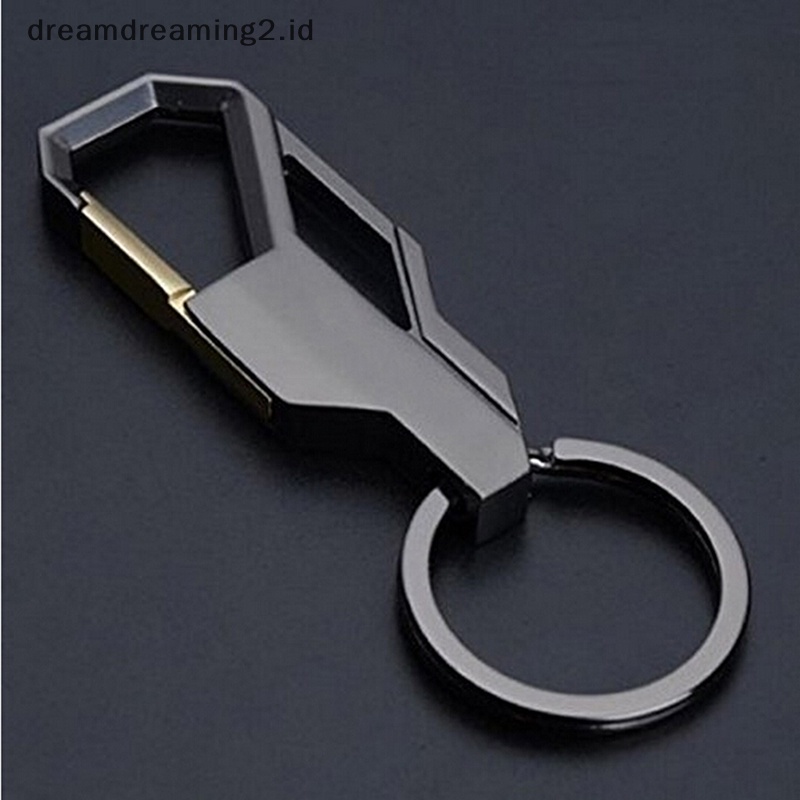 (drea) Baru Pria Kreatif Paduan Logam Keyfob Hadiah Mobil Keyring Keychain Gantungan Kunci Ring //