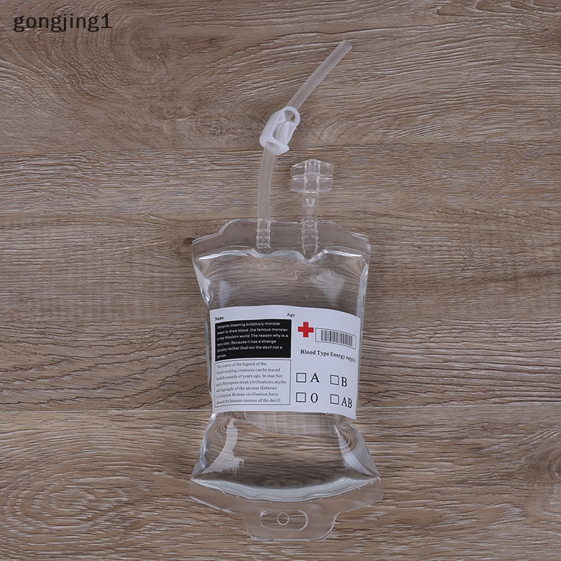 Ggg 350ml PVC Reusable Blood Energy Drink Bag Kantong Vampir Halloween Props ID