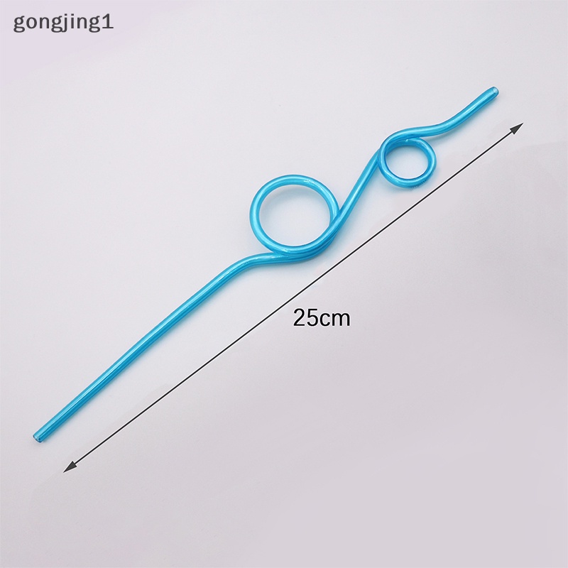 Ggg 10pcs Sedotan Lengkung Warna-Warni Sedotan Berbentuk Hewan Peliharaan Crazy Curly Plastik Untuk Pesta Bar ID