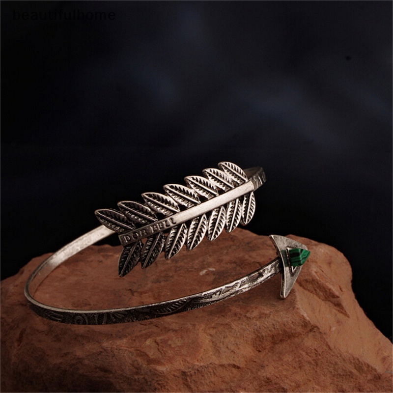 {beautifulhome} Vintage Bohemian Upper Arm Bracelet Arrow Open Bangle Armlet Arm Cuff Adjustable.