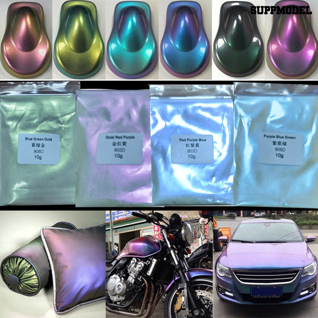 [SM]Car Bunglon Pigmen Pearlescent DIY Perlengkapan Manicure Tahan Lama Nail Art Bubuk Untuk Kuku