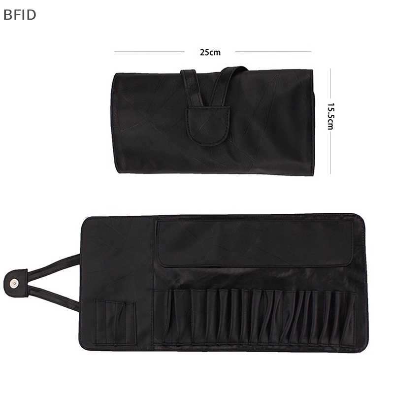 [BFID] 12/14 /18 Lubang Tas Kuas Makeup Fungsional Kosmetik Case Travel Organizer Make Up Brushes Pelindung Makeup Tools Rolling Pouch [ID]