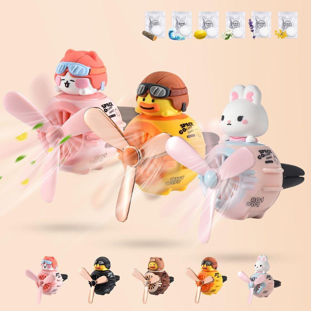 Populer Pengharum Ruangan Mobil Kreatif Lucu Rotating Propeller Car Diffuser Untuk Universal