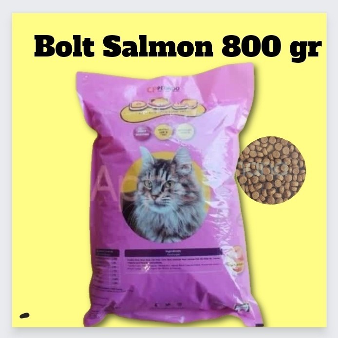 BOLT 800g TERMURAH SE MEDAN MAKANAN KUCING BOLT CAT FOOD TERLARIS MURAH BOLT REPACK 800 GRAM donut tuna ungu ikan pink kuning salmon