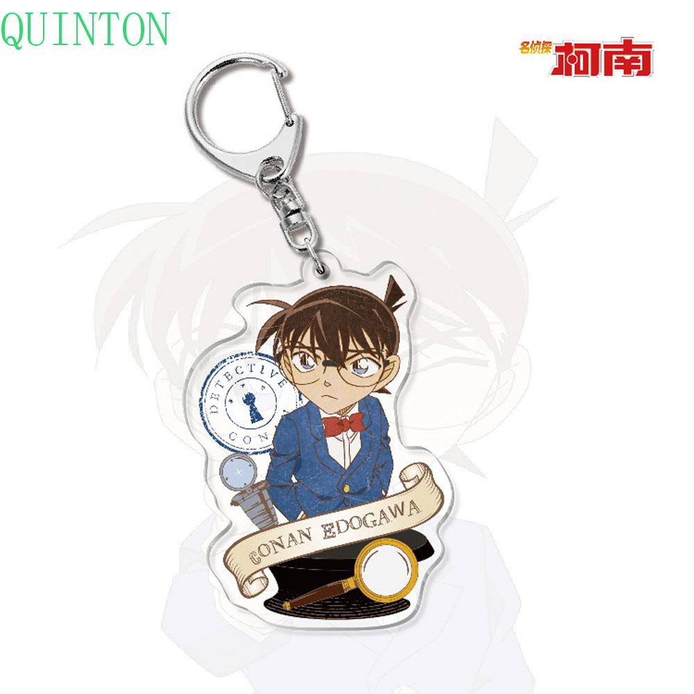 Quinton Conan Gantungan Kunci Liontin Hadiah Miniatur Detektif Conan Scultures Darah Panas Anime Key Ring