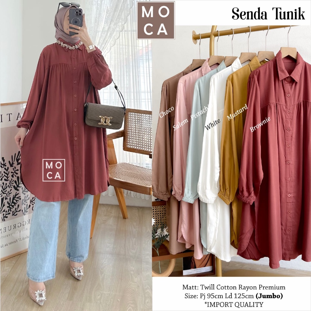 Senda Tunik ORI MOCA | Ld125 Twill Cotton Rayon Premium