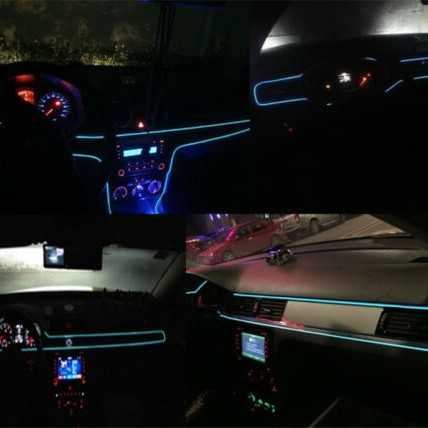 Lampu Hias Neon Car Interior Ambient EL Light Battery 3V 3M BURNHILDA