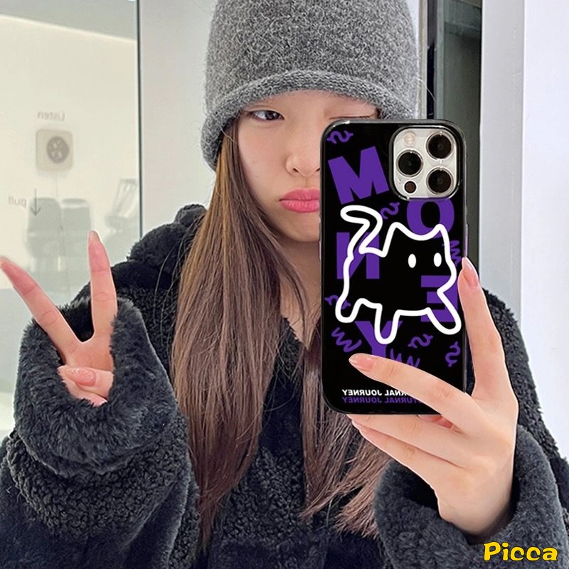 Graffiti Fun Dachshund Dog Glossy Phone Case Kompatibel Untuk IPhone 7Plus 11xr 7 8 Plus X XS Max 12 11 14 13 Pro Max SE 2020 Kacamata Hitam Anjing Kucing Lucu Shockproof Lembut Tpu Penutup Belakang