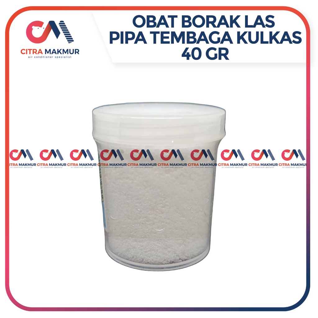 Serbuk Obat Kawat Perak Las Pipa AC Kulkas Tembaga Kuningan Borak Boraks Borax Lem 40 gram kemasan