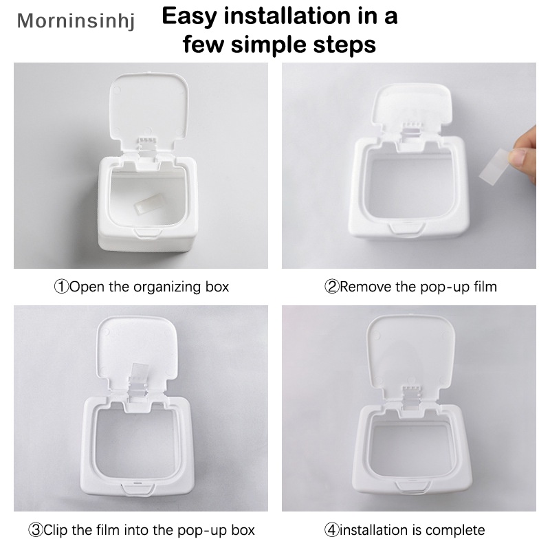 Mornin White Storage Box Desktop Organizer Kapasitas Besar Kartu Pos Stiker Box Subpaket Holder id