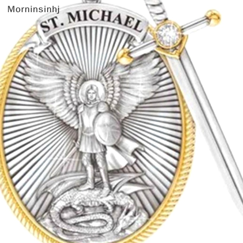 Liontin Santo Pelindung Katolik Mornin Michael St Rantai Kalung Liontin Michael The Archangel id