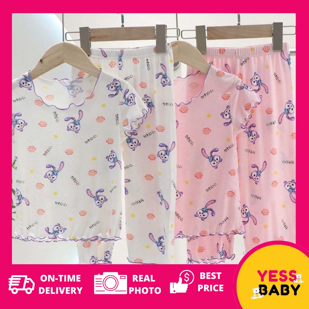 YESSBABY Piyama RABIT Anak Perempuan/Baju Rumah Lengan Pendek Anak/baju tidur anak Baju tidur usia 1-6tahun