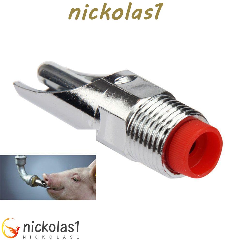 Nickolas1 1Pcs Nipple Babi Penyiram Otomatis Berguna Merek Baru Stainless Steel Peralatan Pertanian Kebun Pertanian Hewan Air Feeder Supply