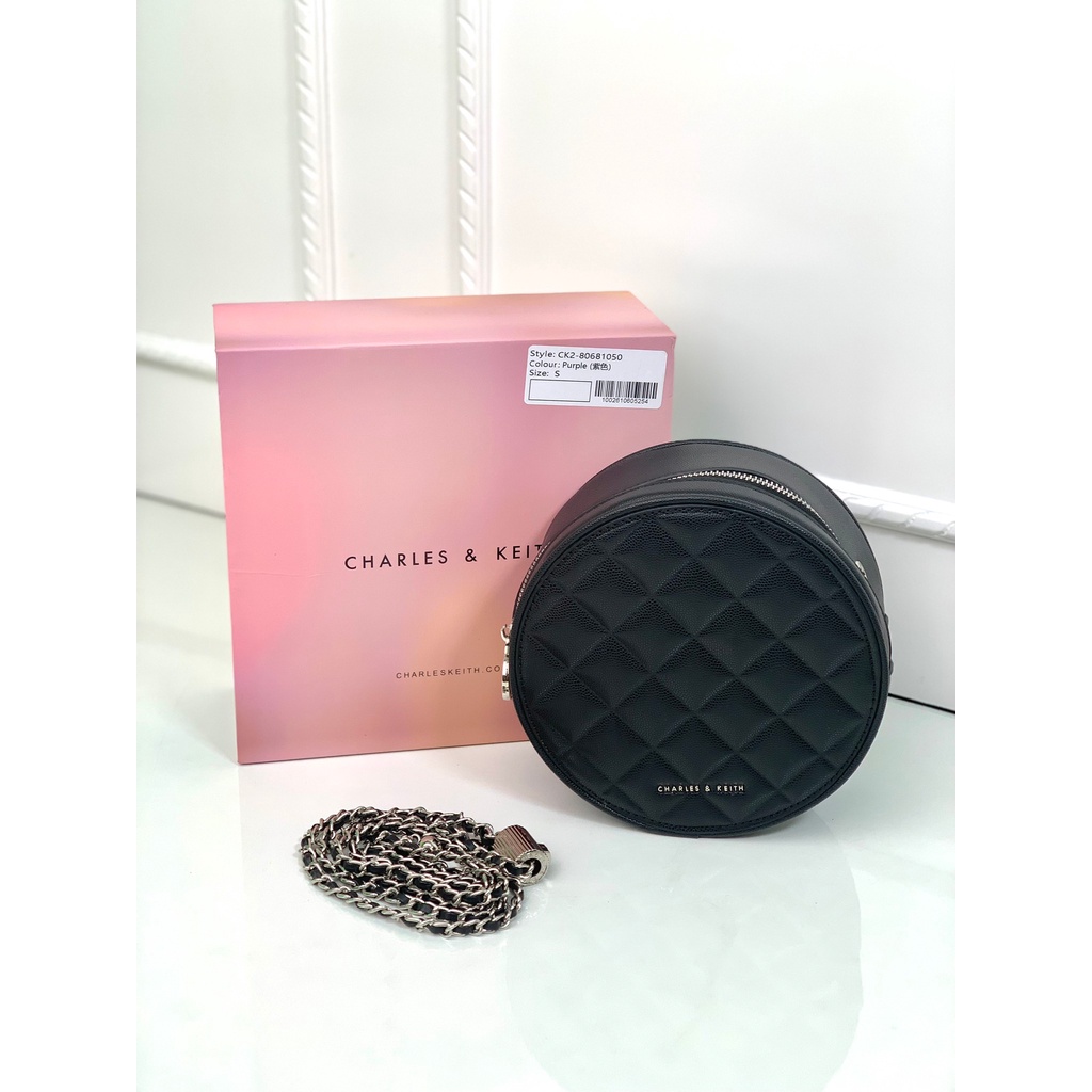 TAS SELEMPANG WANITA GIFT SET BOX CK975 ROUND SLING BAG PREMIUM IMPORT