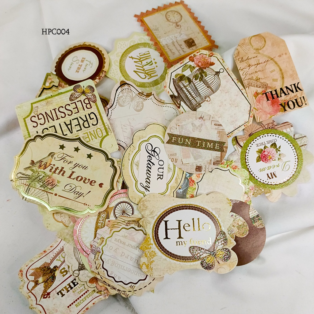 

Stiker Scrapbook Kerajinan Tangan Bentuk Vintage Hpc001