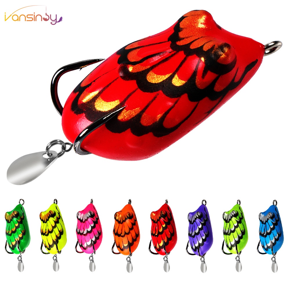 Umpan Katak Casting 4cm/5g Soft Frog Fishing Lure Mini Soft Lure Kait Ganda Top Water Ray Frog Umpan Buatan