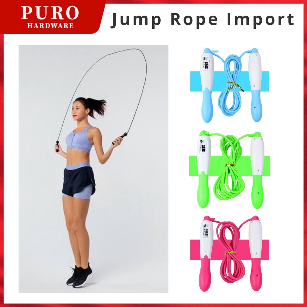 Tali Skipping Dengan Penghitung Loncatan / Jump Rope Import