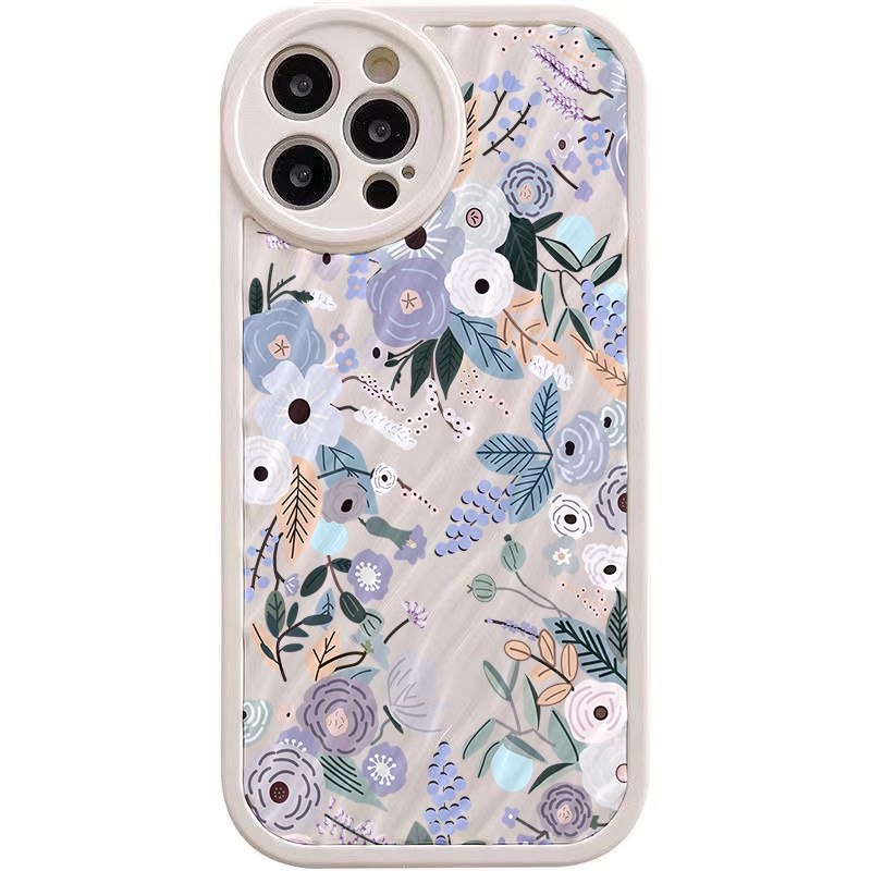 IPHONE Casing Ponsel Riak Air Bunga Kompatibel Untuk Iphone11 13 12 14 Pro Max14 Plus XR X XS MAX 7Plus 8Plus 7 8 SE 2020 2022 Sarung Tahan Guncangan