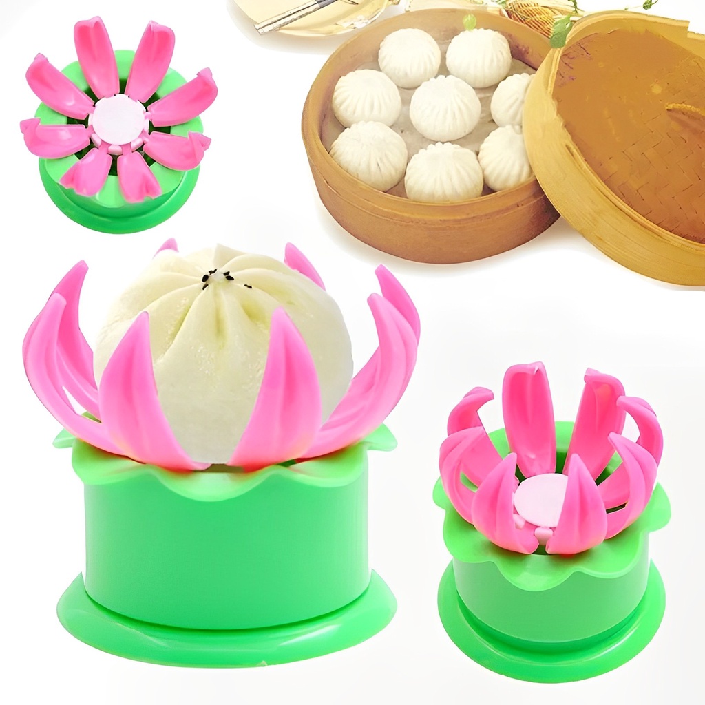 Food Grade Kukus Isi Bun Membuat Artefak/Chinese Dough Bun Handmade Pressing Mould/Dapur Kreatif Tahan Lama Cetakan Bun/DIY Baozi Mold Pastry Baking Tool/