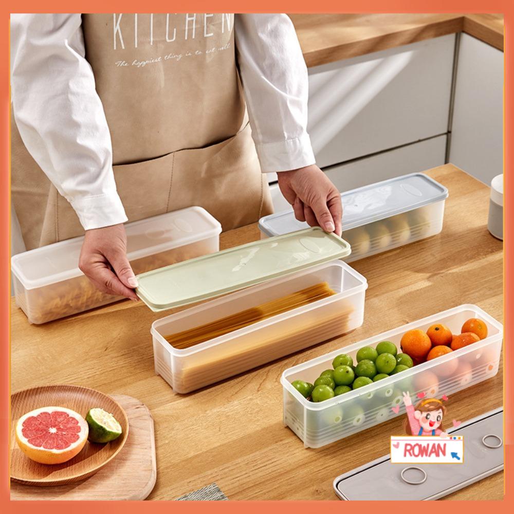 R-FLOWER Food Preparation Storage Box Portable Gadget Dapur Kulkas Freezer Organizer Sayur Buah Organizer Bawang Jahe Fresh Storage Microwave Kotak Pemanas