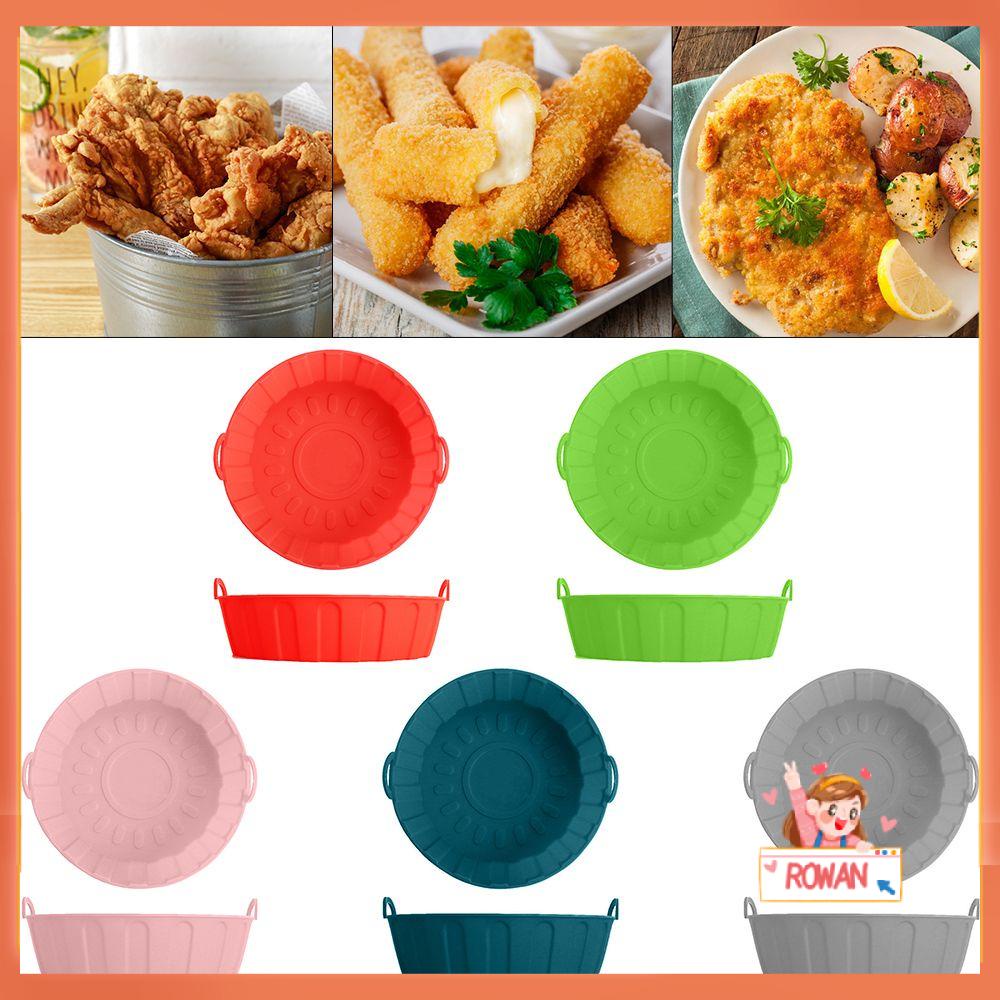 R-FLOWER Round Silicone Pot Grill Pot Tray Masak Reusable AirFryer Aksesoris Baking Basket