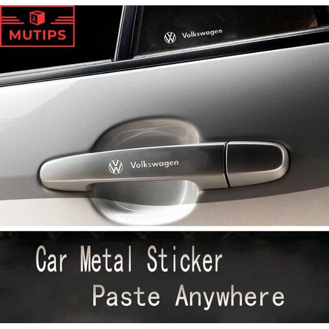 Volkswagen Logo Mobil Stiker Logam 3D Kreatif Dekorasi Mobil Jendela Pintu Interior Lencana Untuk Polo Allspace Golf Scirocco T-cross Tiguan