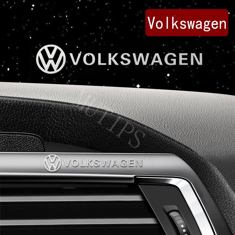 Volkswagen Logo Mobil Stiker Logam 3D Kreatif Dekorasi Mobil Jendela Pintu Interior Lencana Untuk Polo Allspace Golf Scirocco T-cross Tiguan