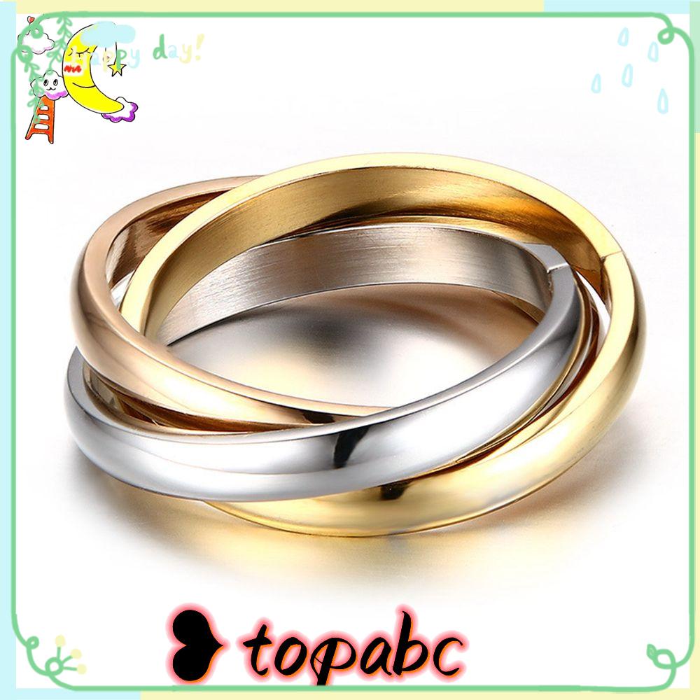 TOP 2pcs Set Cincin Fashion Tunangan Pernikahan Klasik Concatenate