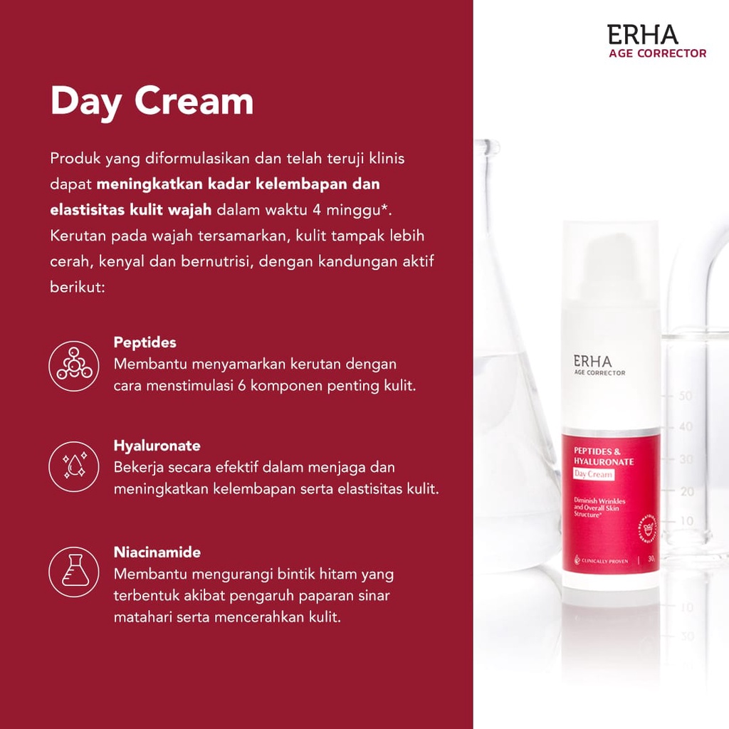Erha age corrector day moisturizer 30gr- cream siang anti penuaan