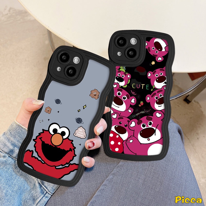 Case Manyo Beruang Strawberry Lucu Untuk Infinix Hot 12i 11s 20s 9 8 12 Pro 10s 10Lite 20 10 Smart 4 6 5plus Hot 11 10 12 9 Play Note 12 2023 10Pro Trendy Brand Sesame Street Case