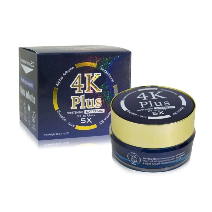 4K PLUS 5X Whitening Day Cream SPF 15 PA+++ 20Gr