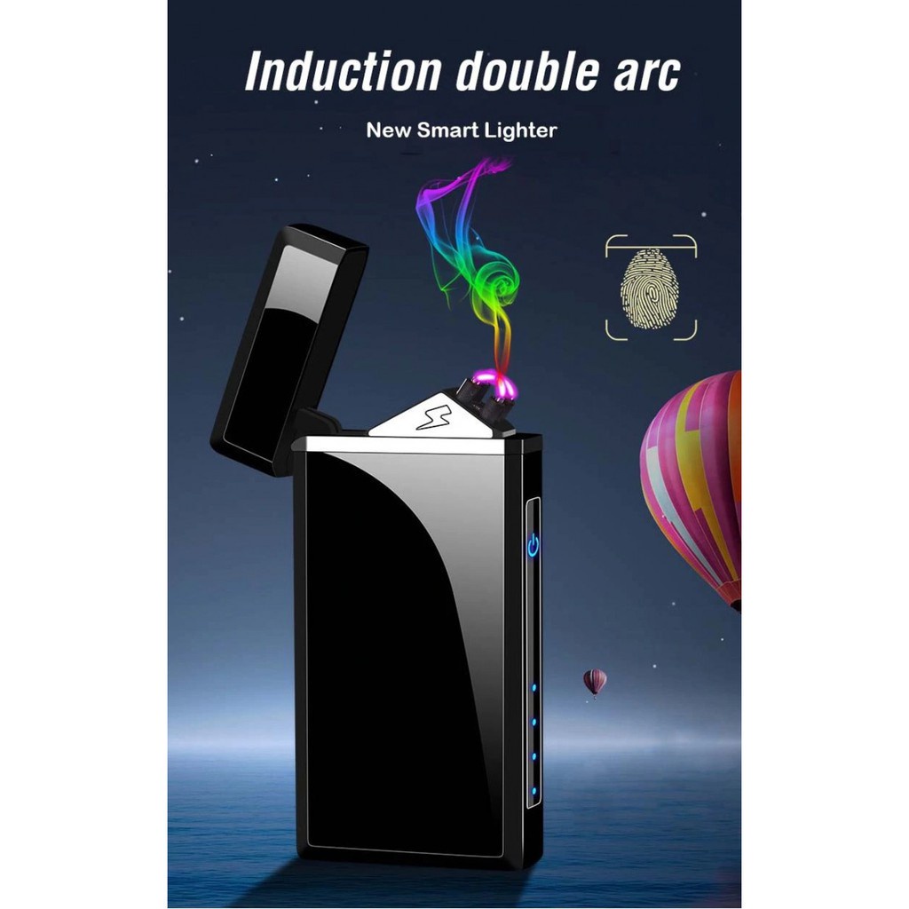906 USB Rechargeable Dual Plasma Flameless Lighter - Tilted Model