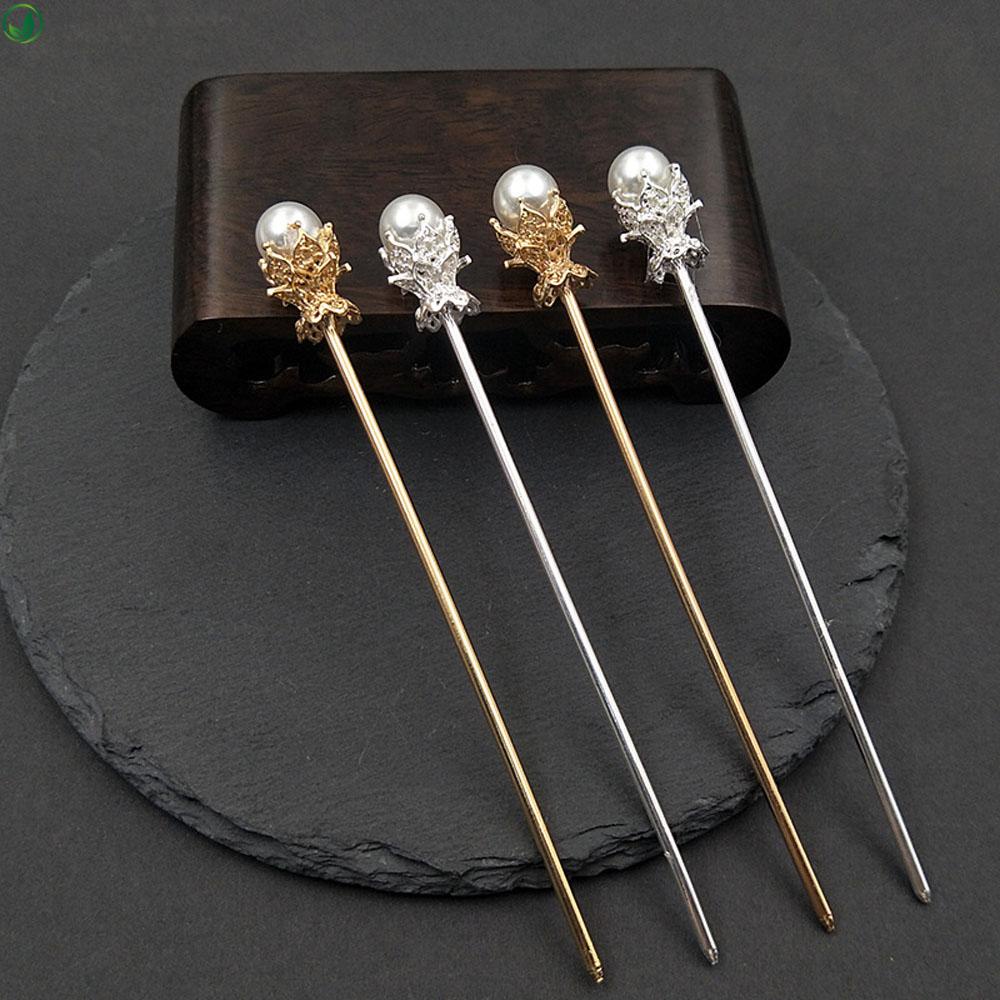 NEEDWAY Tusuk Rambut2021Fashion Baru Warna Emas Perak Metal Vintage Gaya Cina Hair Clip