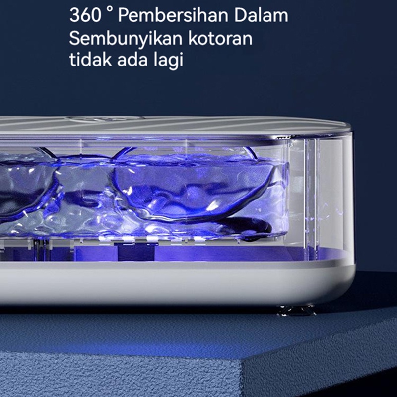 Ultrasonic Cleaner Dengan Ultra Violet Alat Pembersih Kacamata  Perhiasan Cincin Portable