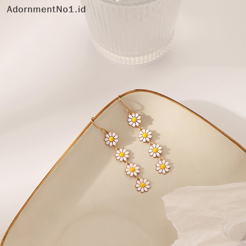 [AdornmentNo1] 1pasang lucu Daisy Colorful liontin anting sederhana kepribadian Fashion anting unik untuk wanita perhiasan pesta hadiah ulang tahun