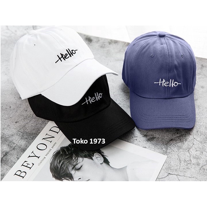 Topi Baseball HELLO Topi Baseball Topi Golf Topi Pria Topi Wanita