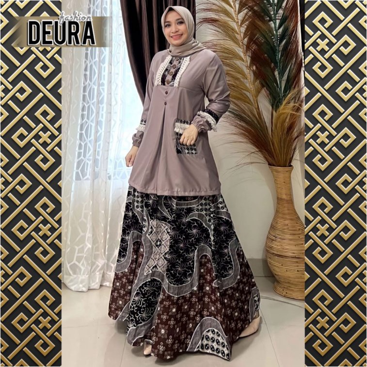 DEURA FASHION - Deura Terbaru Setelan Wanita D341 / Setelan Batik Atasan Bawahan / Setelan Rok Batik