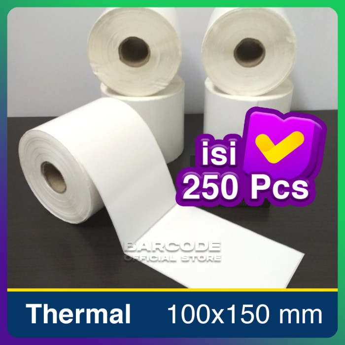 

Label Thermal 100x150 Kertas Sticker Receipt Printer Barcode Termal A6 - ECO 250 PST79