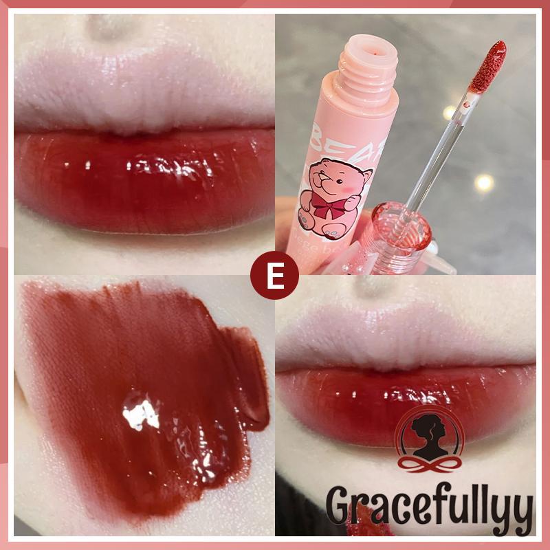 [COD]GEGEBEAR Lip Glaze Jelly Moisturizing Cute Little Bear Lipstik Lip Gloss Tahan Air Tahan Lama-GY