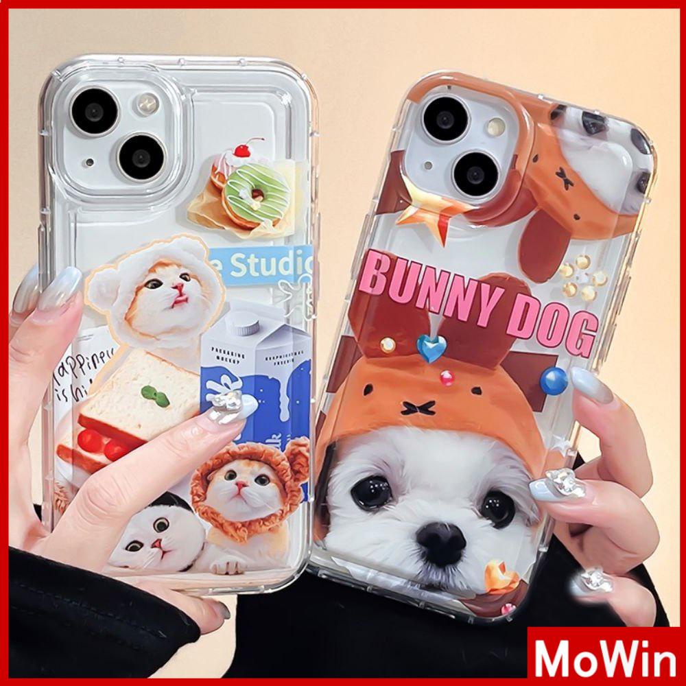 Case iPhone 14 Pro max iPhone Case Bingkai Foto Airbag TPU Lembut Transparan Shockproof Perlindungan Lucu Kucing Kucing Anjing Kompatibel dengan iPhone 13 Pro max 12 Pro Max 11 xr xs max 7 8Plus