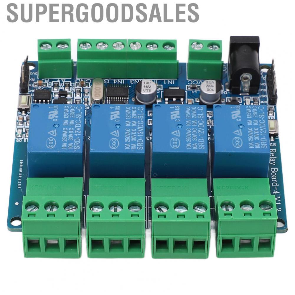 Supergoodsales 4 Channel Relay Module  Opto Isolation Board Less Interference Easy Connection Fault Tolerant for PLC Controller