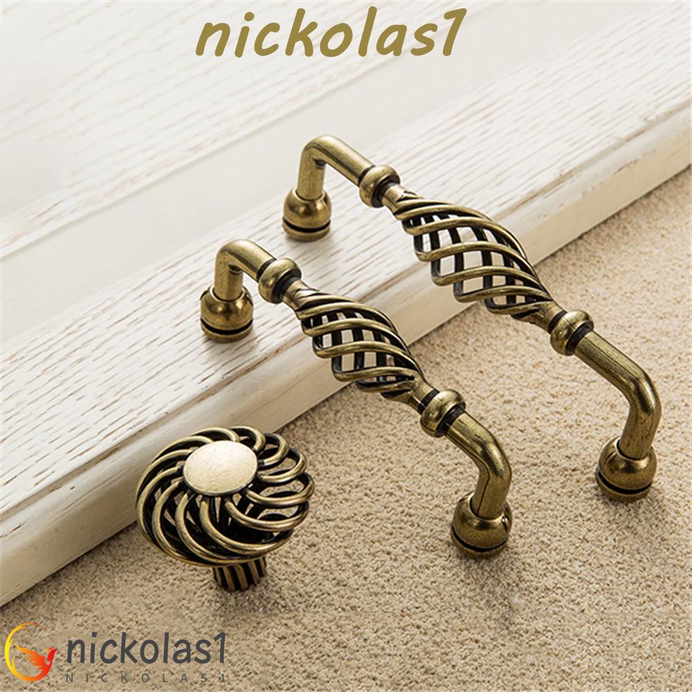 NICKOLAS1 Door Knob Birdcage Bronze Antik Handle Lemari Tarikan Lemari Dengan Sekrup Penarik Kabinet